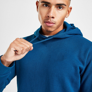 เสื้อฮู้ดดี้ลายโลโก้ OEM สไตล์ไฮสตรีท/ เสื้อฮู้ดดี้โอเวอร์ไซส์สีพื้นสำหรับผู้ชาย ฤดูใบไม้ร่วงและฤดูหนาว - Product Image 4