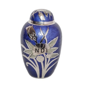Blue Antique Funeral Supplies Adult Ashes Brass Cremation Urns Human Adult Ashes Cremation Urns - Product Image 1