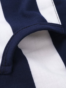 เสื้อฮู้ดลายทางไซส์ใหญ่สำหรับผู้หญิง คุณภาพสูง ขายส่ง สีกรมท่าขาว สไตล์ลำลอง แจ็คเก็ตใส่สบายสำหรับฤดูหนาว - Product Image 5