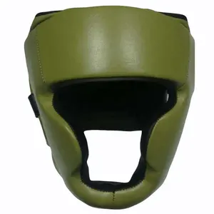 Protectores de cabeza de boxeo personalizados, cascos de entrenamiento profesional, suaves y duraderos, protección de cabeza con Logo personalizado, color verde