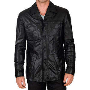 Chaqueta de Cuero de Piel de Vaca para Hombre, Nueva Colección de Invierno, Diseño Personalizado de Alta Calidad, Servicio OEM, Resistente al Viento y al Agua - Product Image 1