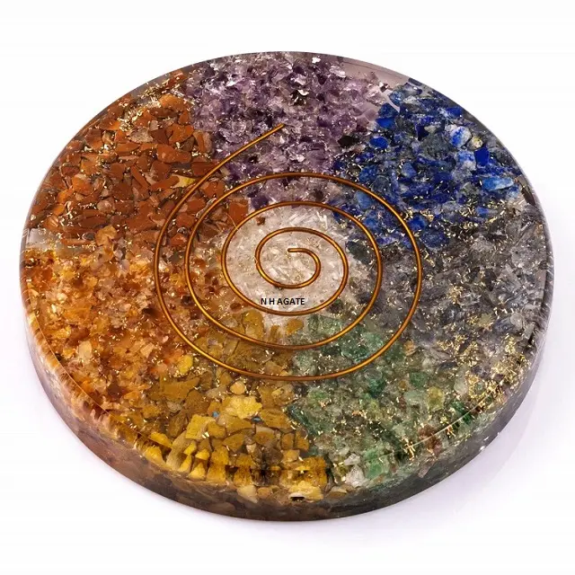 Seven Chakra Layered Orgone Coaster: Mua Từ Mã Não N H