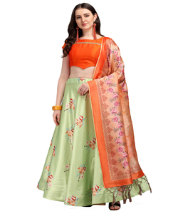 Elegante diseñador indio seda colorido impreso Lehenga Choli con Dupatta ropa tradicional precio al por mayor Ropa Étnica Surat ropa Shalwar Kameez - Product Image 5