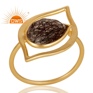 Iniu — bague en argent Sterling plaqué or 18k, bijou en pierres précieuses naturelles, design, décor artistique, fournisseur de bijoux - Product Image 2