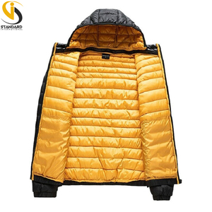 Sudadera acolchada ligera personalizada para hombre, abrigo de pato de invierno transpirable con piel, chaqueta cortavientos larga para deportes al aire libre - Product Image 4