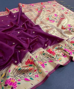 Banarasi Silk Sarees Party Wear Wedding Indian Apparelgarment - Product Image 4