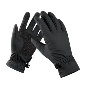 厂家时尚冬季手套黑色定制标志长手套保暖手套