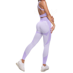 Conjuntos de Yoga para mujer, ropa activa con logotipo personalizado, cintura alta - Product Image 3