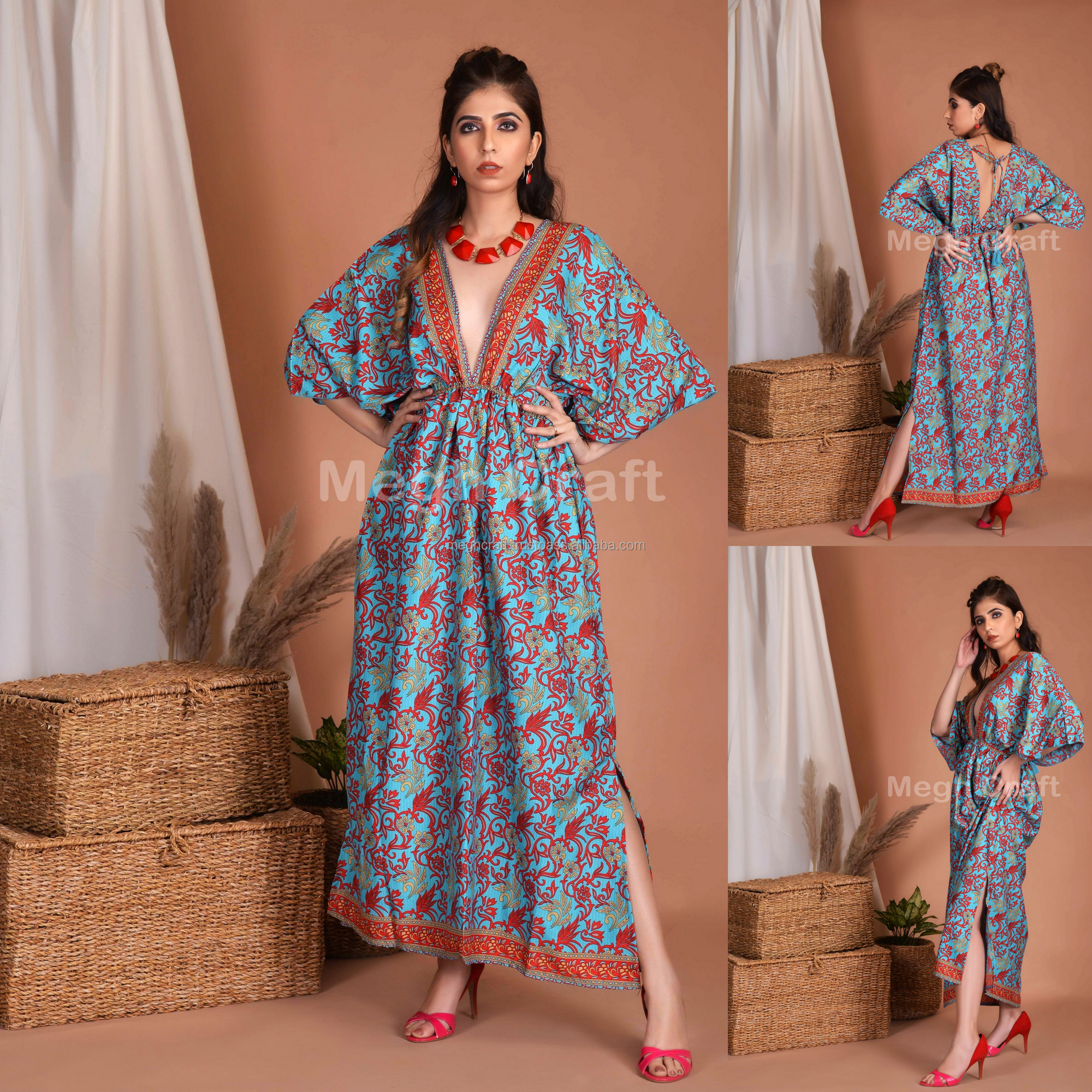 Bohemian Frill Dress - Hot Miami Dress - Wholesale Maxi Dress From India-boho Fashion -beach Wear Bohemian Frill Dress - Hot Miami Dress - Wholesale Maxi Dress From India-boho Fashion -beach Wear