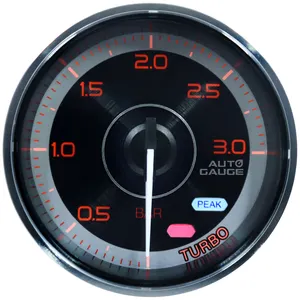 60mm 0-3BAR Metallic Ton Zifferblatt Platte Gesicht LED Elektrische Boost Gauge