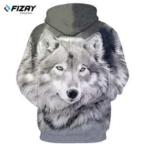 Wholesale Customised Men's 3D Digital Printing Breathable Quick Dry <b>Polyester</b> <b>Hoodies</b> Plus Size Unisex Winter Solid Pattern - Product Image 2