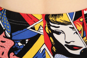 Leggings pour femmes à imprimé de bande dessinée, longueur intégrale, taille élastique, extensibles, tricotés en spandex et polyester, décontractés, toutes saisons - Product Image 6