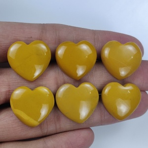Prix de gros Mokite lisse coupe coeur naturel semi-précieux guérison fait à la main coeur pierre précieuse coeur palmier pierre pour la fabrication de bijoux - Product Image 1