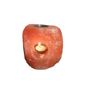 Impex Pakistan HNACH-001 Himalayan Organic Carved Natural Shape Aroma Salt <b>Candle</b> Holder Reduces Electromagnetic Radiation - Product Image 2