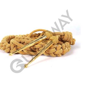 Aiguillette uniforme trenzado de alta calidad de color personalizado accesorios de uniformes personalizados con dos puntas plateadas - Product Image 2