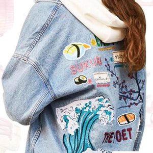 Patchs animaux mignons de dinosaure, Patch brodé, pour vêtements, de dessin animé, pour enfants, applique, autocollants sur T-shirt, pièces - Product Image 3