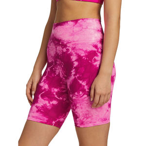 Servicio OEM mujeres de calidad superior precio barato al por mayor Tie Dye pantalones cortos transpirables gimnasio entrenamiento pantalones cortos para correr para las mujeres - Product Image 4