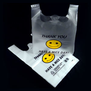 Bolsa de plástico de supermercado y bolsas de plástico impresas y bolsas con asas de chaleco - Product Image 1