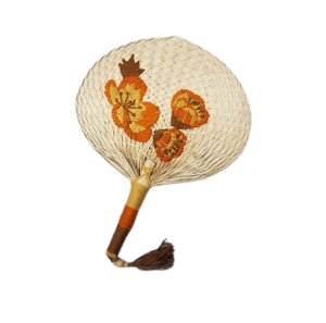 Abanico Redondo Plegable de Brocado, Abanico de Bambú Impresionante y Sostenible de Fábrica Vietnamita para el Verano y Decoración - Product Image 2