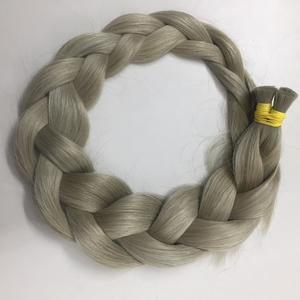 Wholesale Cuticle Aligned Virgin Raw Double Drawn Bulk Vietnamese Bone Straight Silver Color Human Hair Weave - Product Image 2