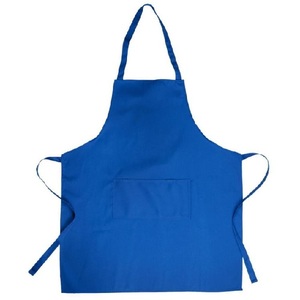 Delantales cortos de algodón orgánico, talla personalizada, azul, 100%, certificado GOTS - Product Image 1