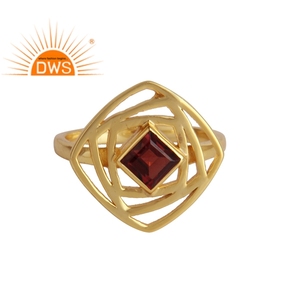 Natural <b>Garnet</b> Gemstone <b>Ring</b> Girls Jewelry Wholesaler 925 Sterling <b>Silver</b> <b>Ring</b> Jewelry Supplier - Product Image 1