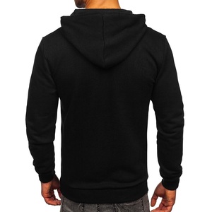 Sudadera con capucha de algodón con logotipo personalizado al por mayor para hombre, jersey negro de manga larga a la moda, OEM personalizado para la temporada de invierno - Product Image 4