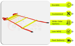 Escalera de Agilidad de Alta Resistencia con Velocidad Ajustable, Escalera de Entrenamiento de Trabajo de Pies para Atletas Profesionales, Escalera de Entrenamiento de Velocidad con Peldaños Anchos - Product Image 3