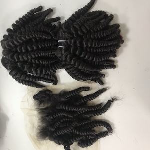 APOHAIR Super doble dibujado negro rizado al por mayor cutícula alineada DD y SDD extensiones de cabello humano - Product Image 3