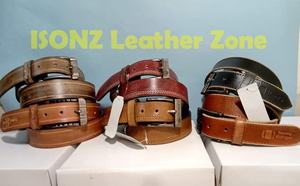 Custom <b>Reversible</b> Genuine Brown Cow Hide Leather <b>Belt</b> for <b>Men</b> Alloy for Buckle Material with Pin for Buckle Leather Straps - Product Image 4