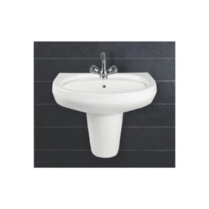 Lavabo de salle de bain en céramique, évier/lavabo demi-patte, en céramique, vente en gros - Product Image 1