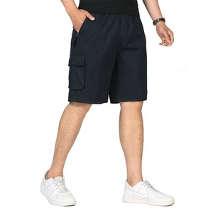 กางเกงขาสั้นผ้าฝ้ายของผู้ชายกางเกงคาร์โก้ทรงหลวมเอวยางยืดลาย6XL ลำลองแบบผูกเชือกฤดูร้อน - Product Image 4