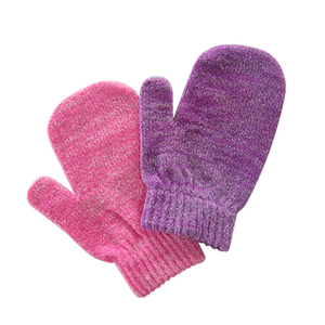 Bright Color Elastic Exfoliating Nylon Shower Bath Gloves - Product Image 4