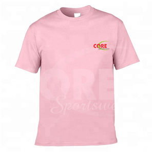 Haute qualité 100% coton hommes T-Shirt à manches courtes été Logo personnalisé léger respirant couleur unie motif solide - Product Image 6