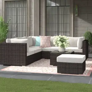 Luxury your house with outdoor furniture poly rattan sofa set/ wicker rattan