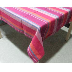 Diseño de rayas verde claro 100% algodón orgánico GOTS certificado sostenible fiesta boda hogar Hotel cocina banquete mantel - Product Image 2