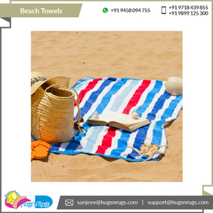 100% algodón de alta calidad venta al por mayor de secado rápido suave duradero hilo teñido Toallas de playa Golf Toalla DE PLAYA DE LA India - Product Image 6