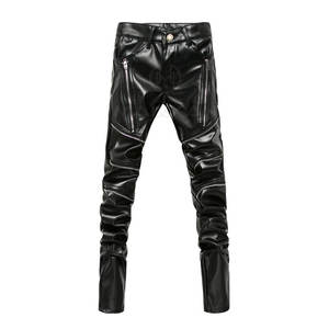 กางเกงหนังแท้น้ำหนักเบาสำหรับผู้ชายติดป้ายแบบลำลอง - Product Image 2