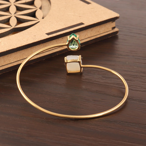 Trending Fashion Natural White Sugar Druzy & Briolette Cut Apatite Quartz <b>Bracelet</b> <b>Gold</b>/silver Plated Adjustable <b>Bangle</b> <b>Bracelet</b> - Product Image 5