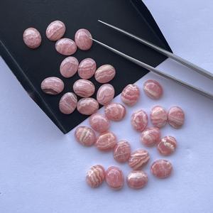Cabujón calibrado ovalado liso de piedra Rodocrosita Natural de 8mm y 10mm de proveedor a granel a precio mayorista para la fabricación de joyas - Product Image 2