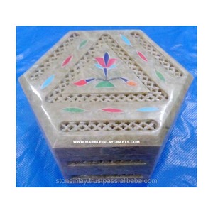 ฝังหินสบู่แกะสลักตกแต่งกล่อง - Product Image 1