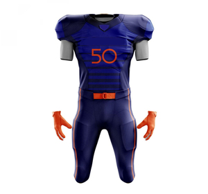 Ensemble d'uniformes de football américain sublimé 100% polyester tissu spandex manches courtes maillot grande taille fabriqué au Pakistan - Product Image 5