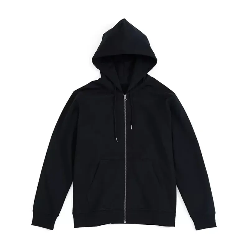 Veste à capuche à fermeture éclair personnalisée pour hommes, poids lourd, lavage intense et trou en détresse, sweat à capuche respirant