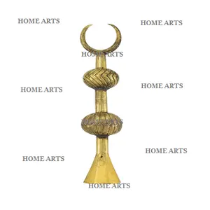 High Quality Pure Brass Minar Trending Design Customized Size Gold Color Brass Mosque For Islamic Gift Use