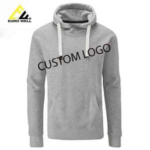 Wholesale Price Woodie Grey Color Fully Customized <b>Lined</b> 100% Cotton Long Sleeves Oversized Unisex <b>Hoodies</b> with Custom Logo - Product Image 1