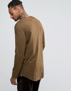 T-shirt à manches longues pour hommes, haut 95% coton, Spandex, avec fermeture éclair, à fond rond, tendance 5% - Product Image 4