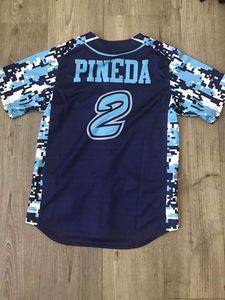 Maillot de Baseball pour hommes, avec Logo OEM, tissu respirant, ample à maille, personnalisé - Product Image 3