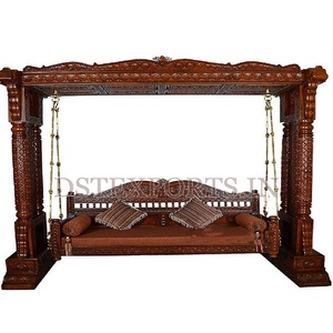 Tradicional india Swing Jhula fabricante comprar Indian tallada Swing en diseñador de Jali estilo mano tallada Jali Swing en madera de teca - Product Image 1
