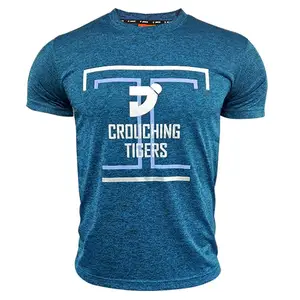 Para OS EUA crouching tigers azul moda T-shirt para o treinamento