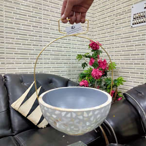 Bol en nacre du fabricant avec poignée pour articles secs Bol de service au chocolat Supports pour outils à gâteaux - Product Image 4